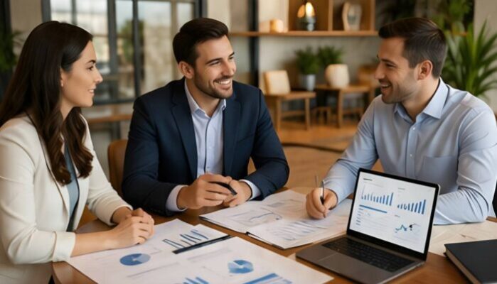 Hospitality consultants and hotel investors reviewing hotel operator and brand strategy.